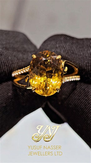 Yusuf Nasser Jewellers Ltd | 4.36ct oval cut citrine made in a 18kt yellow gold design with zircons ✨️✨️✨️✨️😍 Ctr 4.36ct + 2.87g Price - 3,000,000/- We accept... | Instagram