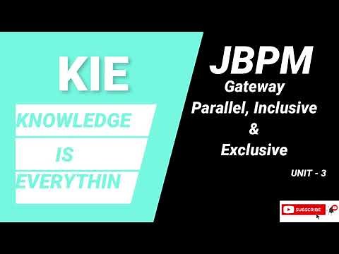 jBPM Gateways | Parallel Gateway | Inclusive Gateway | Exclusive Gateway | Unit 3 | KIE TUTORIALS