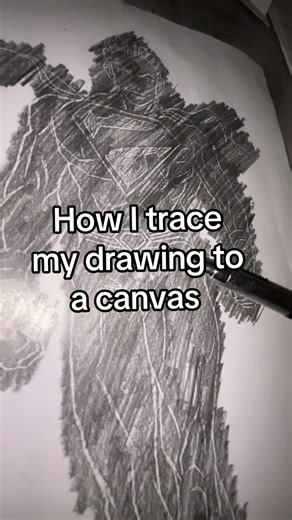 Técnica de trazado para facilitar dibujos en lienzo