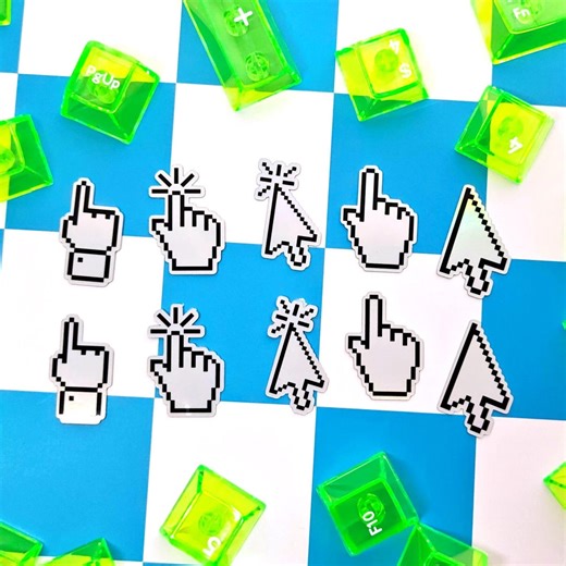 Retro Computer Cursor Mini Stickers | 1 Inch Journal Stickers - Etsy