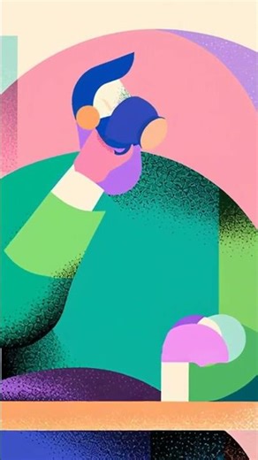 Flat illustration of a man holding a cup over a table, modern vector style, human character with ...