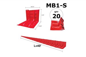 40ft Long | 20" Tall | Mayim Modular Flood Barrier™ Kit - MB1 — Garrison Flood Control