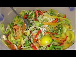 I make this salad by the TINK! AN AMAZING GREEN TOMATO SALAD for the winter!
