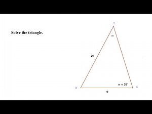 Solve a Triangle Problem - Only two Sides Given !