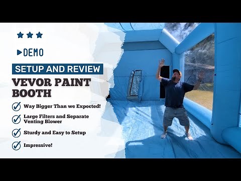 Setup and Review - VEVOR Extra Large Inflatable Paint Booth for Cars and Trucks