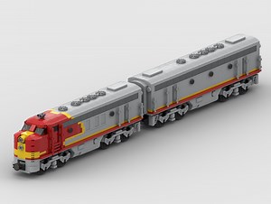 LEGO MOC-232147 Santa Fe EMD F7 (Train 2025)