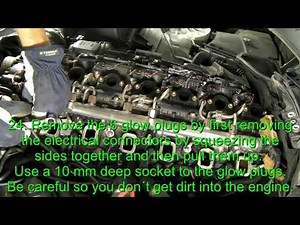 Change glow plugs on a BMW 535D E61.