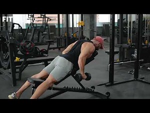 Incline Dumbbell triceps kickback with voice explanation - Triceps Fitness Exercise