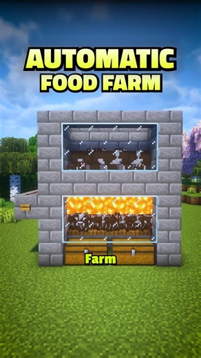 Build Buddies on Instagram: "Auto Food Farm ⚙️ | Easy Survival Build! Tired of farming manually in Minecraft?  In this short tutorial, learn how to build an easy automatic food farm that works in survival mode! With simple redstone and hopper setup, this build gives you a constant food supply without lifting a finger."