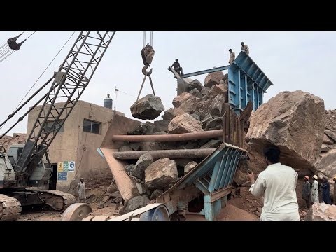 "Huge Rocks Crushing Process. Super Satisfying Stone Crushing Process by Jaw Crusher #rockcrusher"