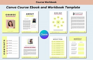 Canva Ebook Template - Course Workbook Template - Etsy Australia