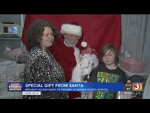 VIDEO: Santa visits hospital babies