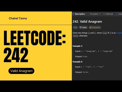 Valid Anagram | LeetCode #242 | Explanation in English