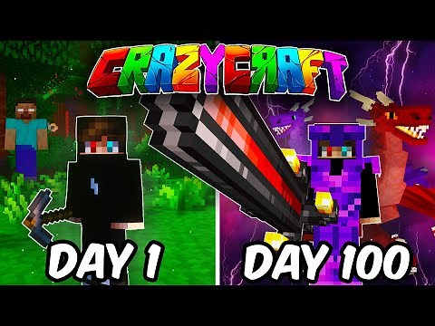 I Spent 100 Days in CRAZYCRAFT (FULL MOVIE)