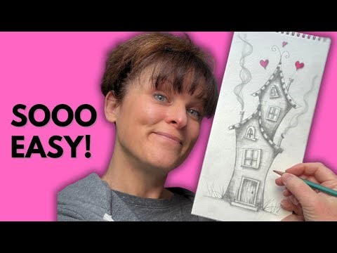 🏡 Wonky House Drawing | Learn Graphite Shading Basics