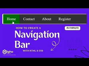 How To CREATE A Navigation Bar with JUST HTML & CSS