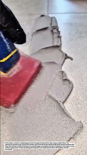 Satisfying Tile Grouting Technique! Perfect Joint Filling & Smooth Finish.