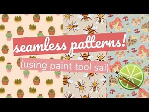 Seamless pattern/fabric swatch in Paint Tool Sai tutorial