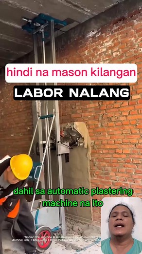 22K views · 86 reactions | Hindi na mason kilangan, labor nalang dahil meron ng "Automatic plastering machine" hindi na sila kilangan. #palsteringmachine #construction #kapanewstv credit:mianxiwei | Kapa News Tv | Facebook