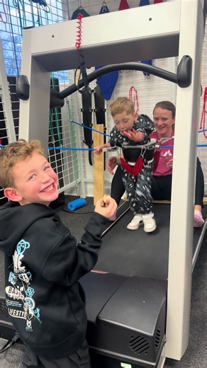 *Will run for chocolate* 🤣 @ClimbIntensive #dmitherapy #climbintensivepediatrictherapy #cerebralpalsyawareness #cmvawareness #pediatricphysicaltherapy