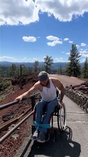 He Climbed 600ft in a Wheelchair… Incredible Determination 👏(@swagnarr)