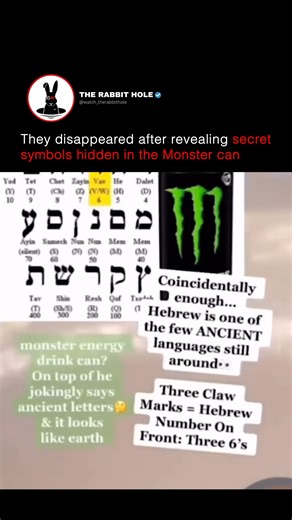 They disappeared after revealing secret symbols hidden in the Monster can | The Rabbit Hole