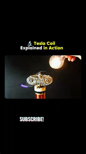 This Coil Lights a Bulb Without Wires 🤯⚡ #scienceshort