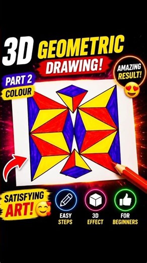 Coloring This 3D Optical Illusion Drawing P2 #shorts #ytshorts