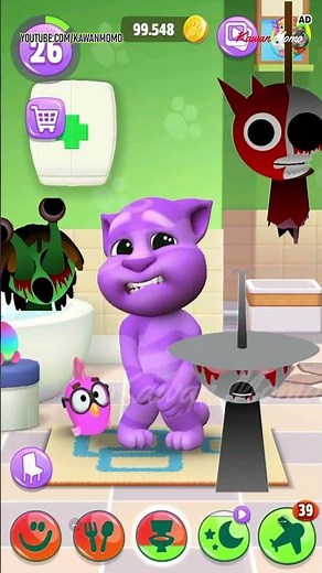 My Talking Tom 2 Horror Mode || Talking Tom Horror Video Literally SPRUNKI Horror Ghost in Bathroom