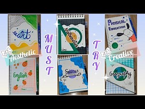 Must-Try School Notebook Cover Designs😻 | Aesthetic Subject Front Page Ideas #frontpage