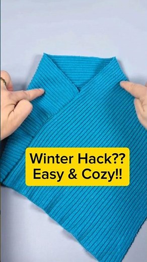 Transform an Old Sweater Into a Winter Neck Warmer — No Pattern Needed! #sewing #shorts #sewingtips