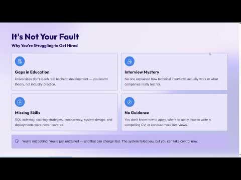 Backend Interview Mastery Webinar