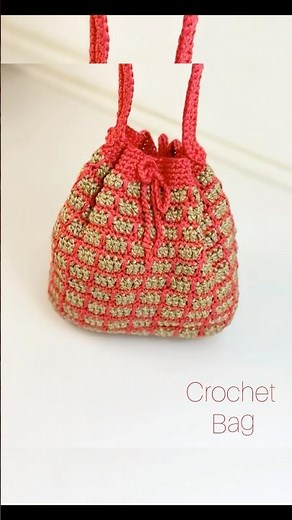 Borsa secchiello ad uncinetto #borsa #bag #uncinetto #crochet #handmade #ilmondodimichi #easy