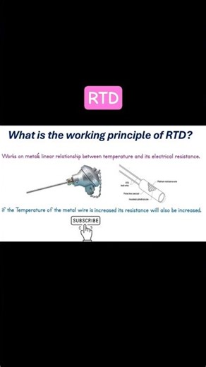 what is the working principle of RTD ❓#instrument #rtd #principal #controlengineering #shorts