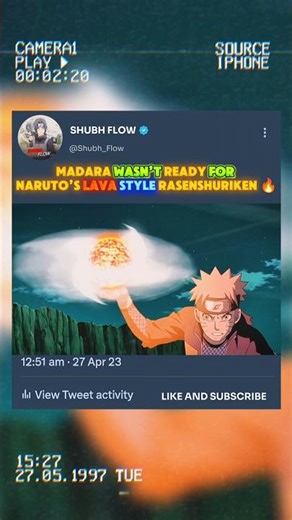 Naruto’s Lava Rasenshuriken vs Madara 🔥#naruto #madara #shorts #trending #viral #warzone