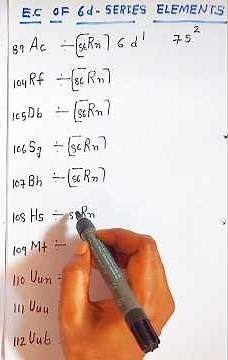 Electronic Configuration of 6D Series Elements