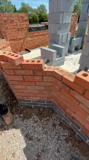 1.3M views · 6.4K reactions | #reelsvideo #reels #building #brick #construction #worker #build #brickell #work #brickwork How to build modern building ️ Bricklaying construction workers ️隣 Brick building 隣 | Creative working | Facebook
