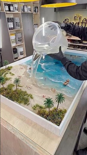 Ocean Inspired Epoxy Resin Coffee Table