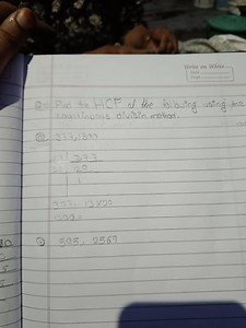 Find the HCF of the following using the continuous division met... | Filo