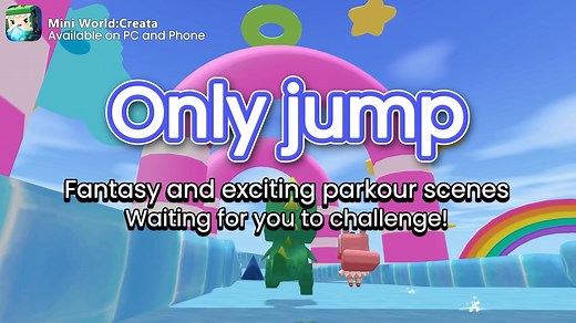 🏃‍♂️ Brand new Only Jump parkour map is about to be released! 🏆 ✨ Dreamy and thrilling parkour scenes await your challenge! 🏅 Can you clear it in one go? 🥰 #miniworld #mini2.0 #miniworldcreata #miniworlden | Mini World