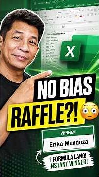 Excel Raffle Picker 🎉 1 Formula = Instant Winner!
