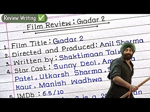 Film Review Gadar 2|| Film Review Writing On Gadar 2 movie in English|| #filmreview#gadar2#english
