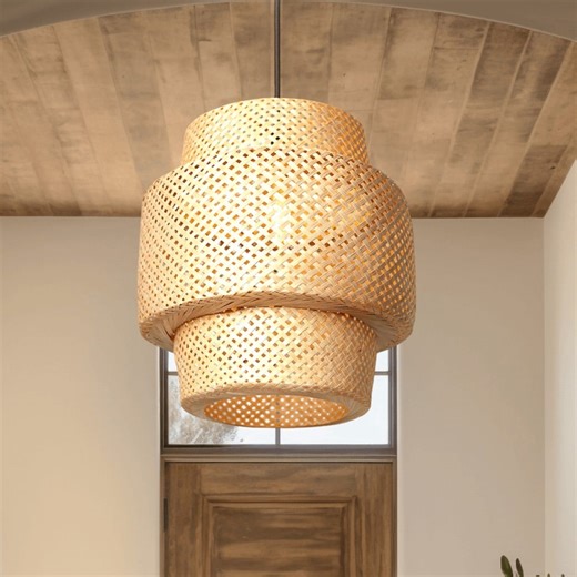 Pendant Lampshade Bamboo 8 W Decorative Lamp (Brown) - Habere India Price - Buy Online at Best Price in India