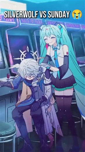 Miku comforts Sunday 😭 #honkaistarrail #hsr
