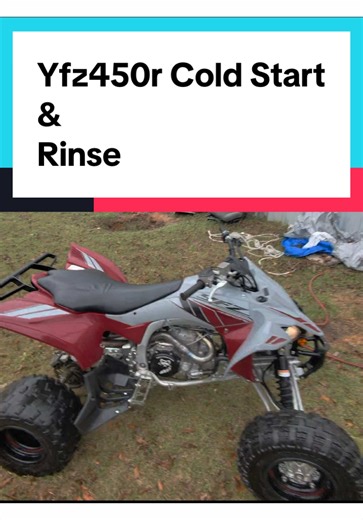2020 Yfz450r se cold start and a lil rinse before I bring her back home #yfz450r #atv #fyp #nashville #trailride.