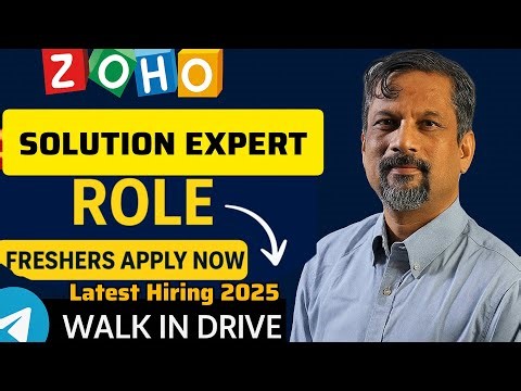 Zoho Latest Hiring 2025 Solution Expert Job Role & Full Registration Process Explained Step by Step✅