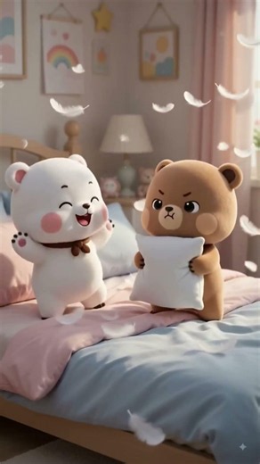 🐻Bubu vs Dudu 🥰 The Cutest Fight Ever!❤️😂 Cute Couple Moments|#Shorts #bubududu