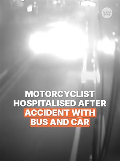 In-vehicle footage from the bus showed that it was stationary at the time of the accident. A car and a motorcycle were seen travelling in close proximity before they collided, with the impact causing the motorcycle to hit the bus before falling on its side.⁠ ⁠ #sgnews #Singapore #Road #Accident #Bus #Motorcycle #Car