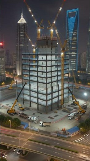 Just Educational purpose: Watch the incredible construction journey of Shanghai Tower. #automation