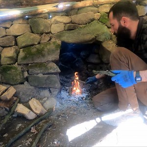 952K views · 10K reactions | Bushcraft Skills - Fireplace Inside Survival Shelter Made of Stone and Wood, Winter Camping #wargehbushcraft #bushcraft #camping #dog #nature #shelter #campinglife #adventure | Wargeh Bushcraft | Facebook